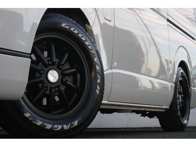 ハイエースバン スーパーＧＬ　ダークプライム　ベッドキット　ＣＦカーゴ　社外フロントスポイラー　煌ＬＥＤテール　７インチナビ　サイドバー　ＥＴＣ　バックカメラ　ベッドキット　ガッツミラー同色塗装　フェニーチェ　１６インチ　グッドイヤー（80枚目）