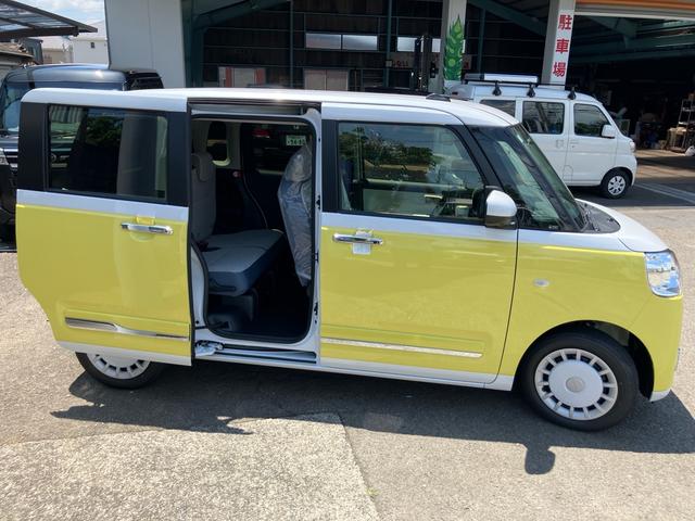 ムーヴキャンバス ストライプスＧターボ　オートクルーズコントロールシステム　クリアランスソナー　レーンアシスト　シートヒーター　ベンチシート　フルフラットシート　ＬＥＤヘッドランプ　衝突被害軽減システム　衝突安全ボディ　盗難防止システム（50枚目）