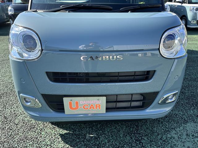 ムーヴキャンバス セオリーＧ　１年保証・走行距離無制限　走行距離２，１９０ｋｍ　デモカーＵＰ　ＬＥＤヘッドライト　ＬＥＤフォグランプ　両側電動スライドドア　左右シートヒーター（25枚目）