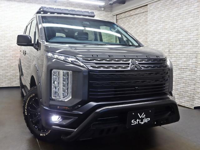 デリカＤ：５ Ｐ　４ＷＤ／１０インチナビ／両側電動ＳＤ／ｅ－Ａｓｓｉｓｔ／ＪＡＯＳオーバフェンダー／バスターズ２０８０／ＧＯＱＢＵＴＯ－Ｒ３／サイドステップ／ＮＥＷ１６ｉｎＡＷ／ＢＦＧ新品タイヤ／リフトＵＰ／記録簿付（3枚目）