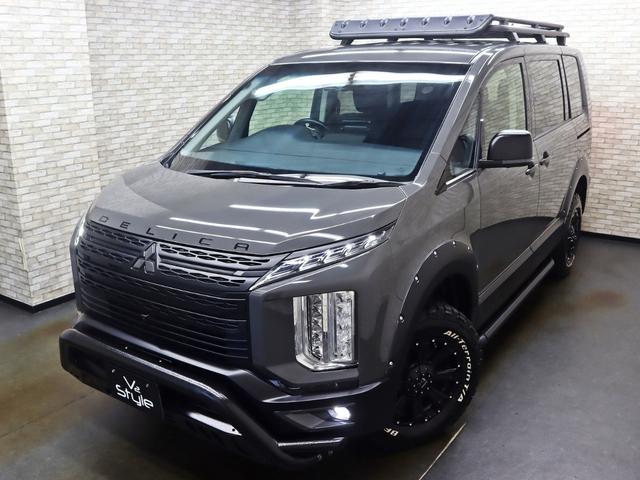 デリカＤ：５ Ｐ　４ＷＤ／１０インチナビ／両側電動ＳＤ／ｅ－Ａｓｓｉｓｔ／ＪＡＯＳオーバフェンダー／バスターズ２０８０／ＧＯＱＢＵＴＯ－Ｒ３／サイドステップ／ＮＥＷ１６ｉｎＡＷ／ＢＦＧ新品タイヤ／リフトＵＰ／記録簿付（6枚目）