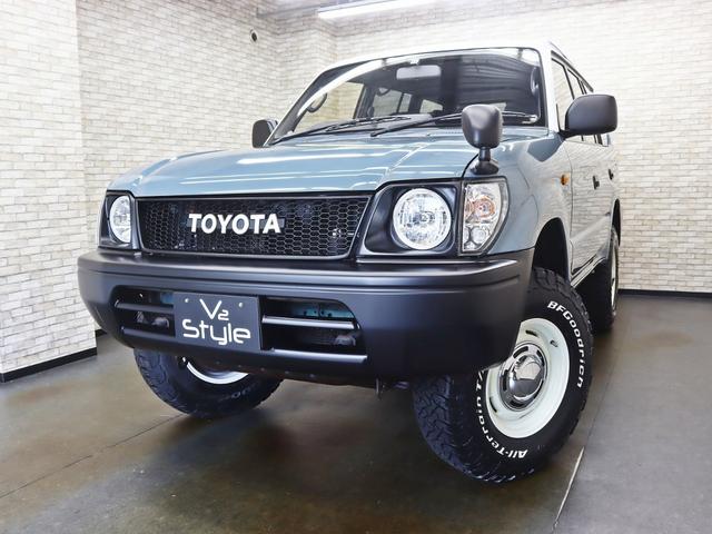 ランドクルーザープラド ＴＸ　サンルーフ／丸目ヘッドライト／リフトアップ／新品１６インチアルミホイール／新品ＢＦグッドリッチＡＴタイヤ／ＴＯＹＯＴＡグリル／背面タイヤ／ＥＴＣ／サテライトサブウーファー付き／新品バッテリー／全塗装済（5枚目）