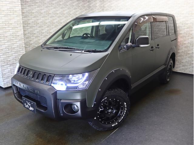 デリカＤ：５ Ｇ　ナビパッケージ　４ＷＤ／電動ＳＤ／ＮＥＷ１６Ｉｎアルミホイール／ＢＦグッドリッチＡＴ新品タイヤ／リフトアップ／バンパープロテクター／ＪＡＯＳオーバーフェンダーＫＩＴ／クルコン／１００Ｖ電源／スマートキー／記録簿付（6枚目）