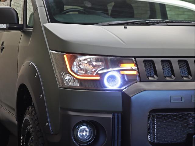 デリカＤ：５ Ｇ　ナビパッケージ　４ＷＤ／電動ＳＤ／ＮＥＷ１６Ｉｎアルミホイール／ＢＦグッドリッチＡＴ新品タイヤ／リフトアップ／バンパープロテクター／ＪＡＯＳオーバーフェンダーＫＩＴ／クルコン／１００Ｖ電源／スマートキー／記録簿付（9枚目）