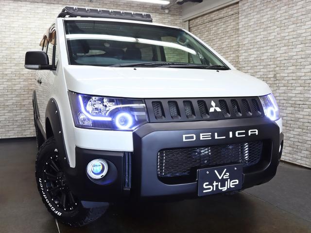 デリカD:5 ローデスト G パワーパッケージ 両側電動SD/リフトアップ/JAOS製オーバーフェンダー/バンパーガード/カロッツェリア製SDナビ/バックカメラ/アイドリングストップ/7人乗り/クルーズコントロール/パワーバックドア/記録簿付(3枚目)