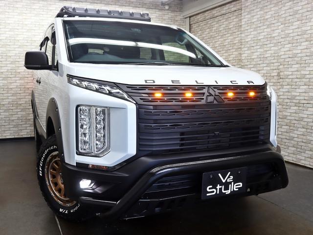 デリカＤ：５ Ｇ　パワーパッケージ　４ＷＤ／両側電動ＳＤ／ｅ‐Ａｓｓｉｓｔ／純正１０．１ナビ／ＩＰＦグリルマーカー／ＢＵＳＴＥＲＳ２０８０改／ＧＯＱＢＵＴＯＲ－３／ＪＡＯＳオーバーフェンダー／リフトＵＰ／ＮＥＷ１６インチＡＷ／記録簿付（3枚目）