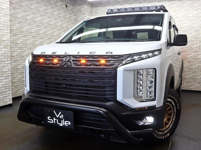 デリカＤ：５ Ｇ　パワーパッケージ　４ＷＤ／両側電動ＳＤ／ｅ‐Ａｓｓｉｓｔ／純正１０．１ナビ／ＩＰＦグリルマーカー／ＢＵＳＴＥＲＳ２０８０改／ＧＯＱＢＵＴＯＲ－３／ＪＡＯＳオーバーフェンダー／リフトＵＰ／ＮＥＷ１６インチＡＷ／記録簿付（5枚目）