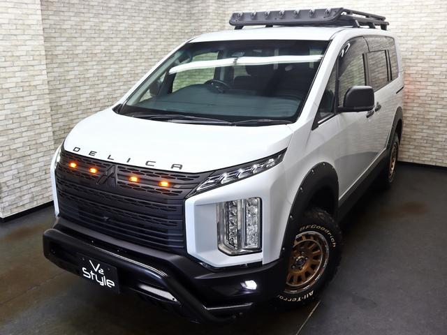 デリカＤ：５ Ｇ　パワーパッケージ　４ＷＤ／両側電動ＳＤ／ｅ‐Ａｓｓｉｓｔ／純正１０．１ナビ／ＩＰＦグリルマーカー／ＢＵＳＴＥＲＳ２０８０改／ＧＯＱＢＵＴＯＲ－３／ＪＡＯＳオーバーフェンダー／リフトＵＰ／ＮＥＷ１６インチＡＷ／記録簿付（6枚目）