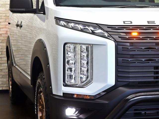 デリカＤ：５ Ｇ　パワーパッケージ　４ＷＤ／両側電動ＳＤ／ｅ‐Ａｓｓｉｓｔ／純正１０．１ナビ／ＩＰＦグリルマーカー／ＢＵＳＴＥＲＳ２０８０改／ＧＯＱＢＵＴＯＲ－３／ＪＡＯＳオーバーフェンダー／リフトＵＰ／ＮＥＷ１６インチＡＷ／記録簿付（9枚目）