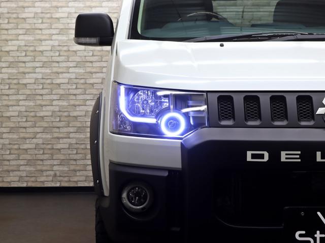 デリカＤ：５ シャモニー　４ＷＤ／両側電動ＳＤ／ＪＡＯＳ製オーバーフェンダー／バンパーガード／リフトアップ／新品１６Ｉｎアルミホイール／新品ＢＦグッドリッチタイヤ／ウッドコンビステアリング／ＬＥＤイカリングファイバーライン加工（7枚目）