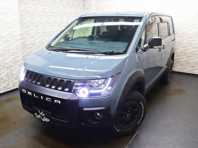 デリカD:5 M 後席モニター/ベッドキット/電動SD/16インチアルミホイール/BFグッドリッチタイヤ/リフトUP/バンパープロテクター/JAOSオーバーフェンダー/加工ヘッドライト/ベットキット/ドラレコ/記録簿付(6枚目)