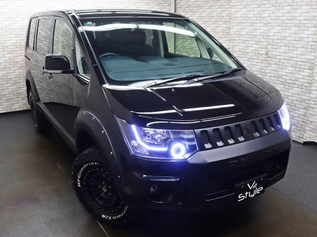 デリカＤ：５ Ｍ　電動ＳＤ／前後ドライブレコーダー／バンパーガード／ＪＡＯＳオーバーフェンダー／リフトＵＰ／ＮＥＷ１６インチＡＷ＆ＢＦグッドリッチＡＴタイヤ／インナーブラックヘッドライト／テールブラックアウト／記録簿付（2枚目）