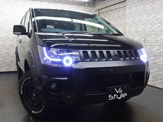 デリカＤ：５ Ｍ　電動ＳＤ／前後ドライブレコーダー／バンパーガード／ＪＡＯＳオーバーフェンダー／リフトＵＰ／ＮＥＷ１６インチＡＷ＆ＢＦグッドリッチＡＴタイヤ／インナーブラックヘッドライト／テールブラックアウト／記録簿付（3枚目）