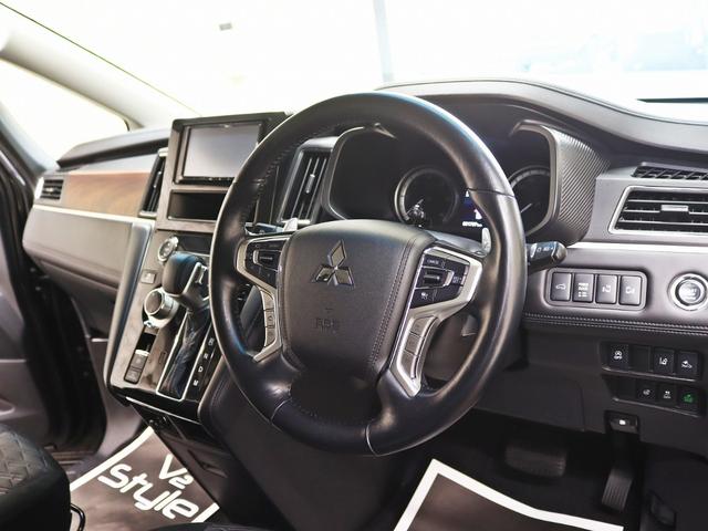 デリカＤ：５ Ｐ　４ＷＤ／両側電動ＳＤ／三菱ｅ－Ａｓｓｉｓｔ／ケンウッド製メモリーナビ／ＢＵＳＴＥＲＳ２０８０ＨＤ改／ＧＯＱＵＢＵＴＯ／ＪＡＯＳオーバーフェンダー／リフトアップ／ＮＥＷ１６Ｉｎ新品アルミホイール／記録簿（35枚目）