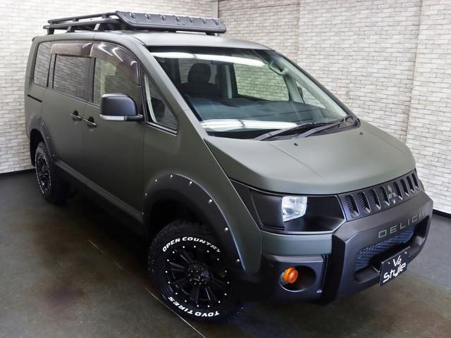 デリカＤ：５ Ｄ　パワーパッケージ　４ＷＤ／両側電動ＳＤ／ＢＵＳＴＥＲＳ２０８０ＨＤ改／バンパープロテクター／オーバーフェンダー／リフトＵＰ／角目ヘッドライト／１６インチ新品ＡＷ／ＢＦグッドリッチ新品タイヤ／シートヒーター／クルコン（2枚目）