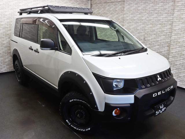 デリカＤ：５ Ｇ　パワーパッケージ　両側電動ＳＤ／クラシック角目換装ＫＩＴ／ＢＵＳＴＥＲＳ２０８０ＨＤ改／革調シートカバー／アルパイン後席モニター／ＪＡＯＳオーバーフェンダー／リフトＵＰ／ＮＥＷ１６インチＡＷ＆ＢＦＧタイヤ／記録簿付（2枚目）