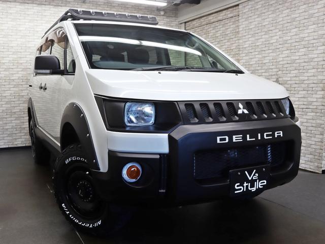 デリカＤ：５ Ｇ　パワーパッケージ　両側電動ＳＤ／クラシック角目換装ＫＩＴ／ＢＵＳＴＥＲＳ２０８０ＨＤ改／革調シートカバー／アルパイン後席モニター／ＪＡＯＳオーバーフェンダー／リフトＵＰ／ＮＥＷ１６インチＡＷ＆ＢＦＧタイヤ／記録簿付（3枚目）