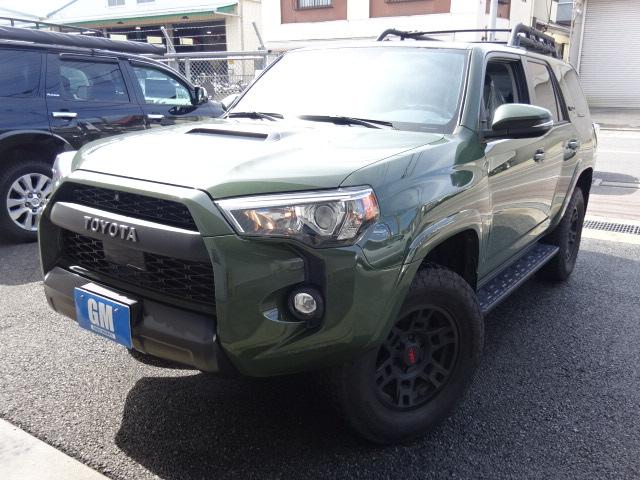 ４ランナー 　ＴＲＤＰＲＯ　新車並行　ワンオーナー　アーミーグリーン　ブラックレザーシートＴＲＤロゴ入り　トヨタセーフティセンス　サンルーフ　ＡｐｐｌｅＣａｒＰｌａｙ　ＥＴＣ　フロント　サイド　バックカメラ（11枚目）