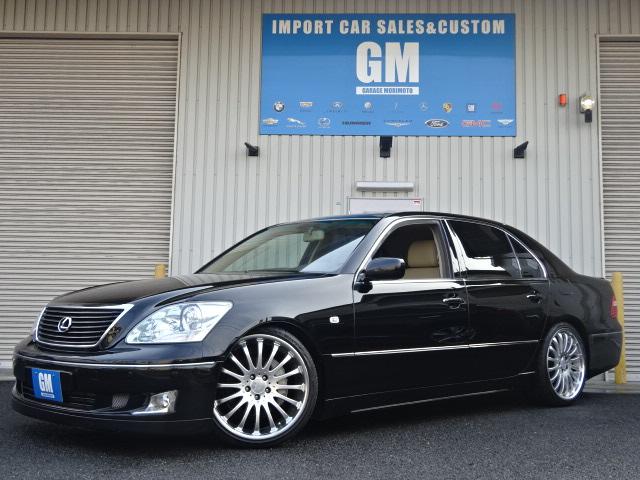 ＬＳ４３０ 　新車並行　エイムゲインエアロ　マフラーカールソン１／１６　２０インチ　パイオニアＳＤナビ　バックカメラ　車高調整ＫＩＴ　サンルーフ　ベージュレザーシート　スマートキー　ＨＩＤ（2枚目）