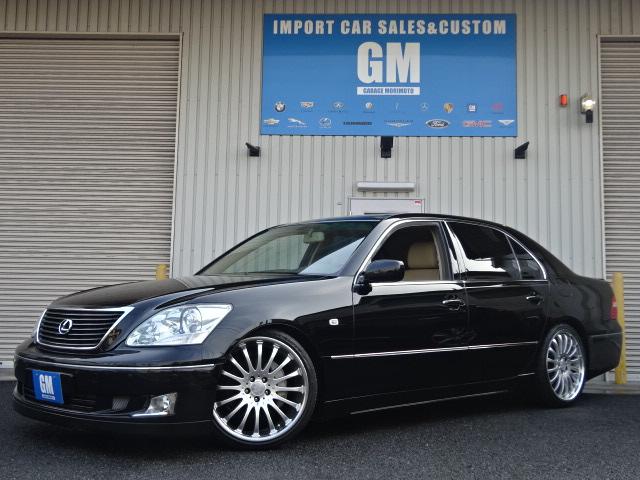 ＬＳ４３０ 　新車並行　エイムゲインエアロ　マフラーカールソン１／１６　２０インチ　パイオニアＳＤナビ　バックカメラ　車高調整ＫＩＴ　サンルーフ　ベージュレザーシート　スマートキー　ＨＩＤ（3枚目）