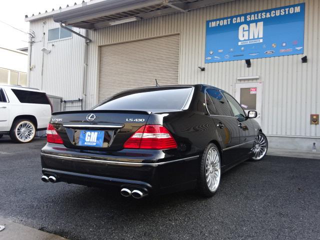 ＬＳ４３０ 　新車並行　エイムゲインエアロ　マフラーカールソン１／１６　２０インチ　パイオニアＳＤナビ　バックカメラ　車高調整ＫＩＴ　サンルーフ　ベージュレザーシート　スマートキー　ＨＩＤ（11枚目）