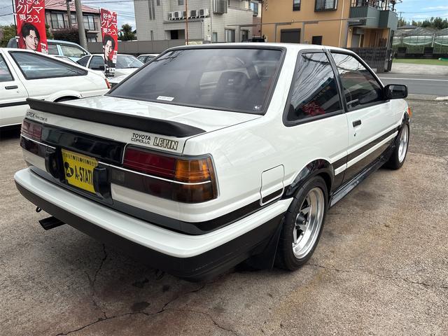 カローラレビン ＧＴ　ＡＰＥＸ　後期型　純正５速　エアコン　パワステ　純正前期リップサイドステップリアスポ　ブリッツ車高調タコ足マフラー機械式ＬＳＤ　オーバーホール済みエンジン　ロンシャンＸＲ４　クールベール　燃料ポンプ交換済み（5枚目）