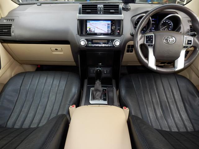 ランドクルーザープラド ＴＸディーゼルターボ６速ＡＴルーフレール４ＷＤ　社外ナビフルセグＴＶバックカメラＥＴＣ　プッシュスタート＆スマートキー（2枚目）
