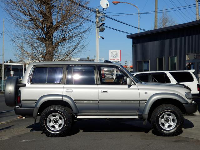 ランドクルーザー８０ ＶＸリミテッド最終型マニュアル換装新品３インチＵＰ　新品角目４灯ヘッドライト　ブラッドレーＶ１６インチＡＷ　ＢＦグットリッチＡＴタイヤ（6枚目）