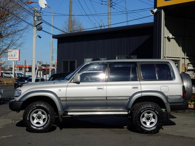 ランドクルーザー８０ ＶＸリミテッド最終型マニュアル換装新品３インチＵＰ　新品角目４灯ヘッドライト　ブラッドレーＶ１６インチＡＷ　ＢＦグットリッチＡＴタイヤ（24枚目）