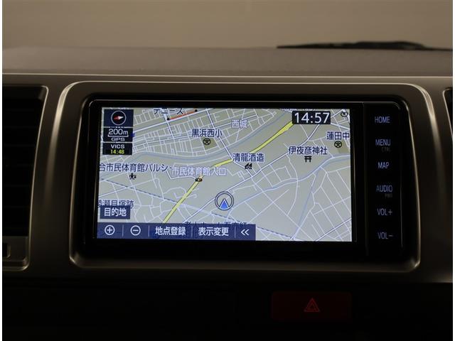 ハイエースバン ロングスーパーGL フルフラット リアカメラ SRS ダブルエアバッグ Wエアコン 横滑り防止装置付 盗難防止機能 キーレス スマートエントリー DVD視聴可 エアコン パワステ ナビTV ETC ABS メモリーナビ(8枚目)