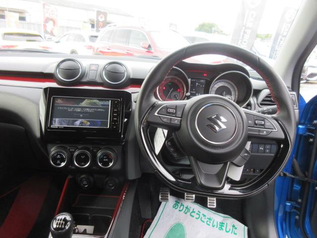 スイフトスポーツ ベースグレード　６速ＭＴ　・セーフティサポート　ワンオーナー　純正ナビ　フルセグＴＶ　全周囲カメラ　ＥＴＣ　前後ドラレコ　リアコーナーセンサー　シートヒーター　レーンキープ　クルコン　レークル　キセノン　純正１７アルミ（19枚目）