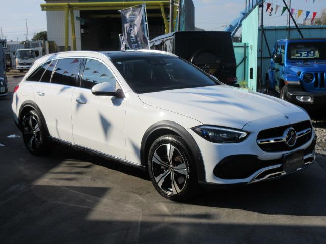 Cクラスオールテレイン C220d 4マチック オールテレイン ISG搭載 ・レザーエクスクルーシブPKG サンルーフ ブルメスターサウンド 純正11.9型ナビ フルセグTV 全周囲カメラ ワイヤレス充電 黒本革 シートヒーター 電動ゲート 純正18アルミ ワンオーナー(10枚目)