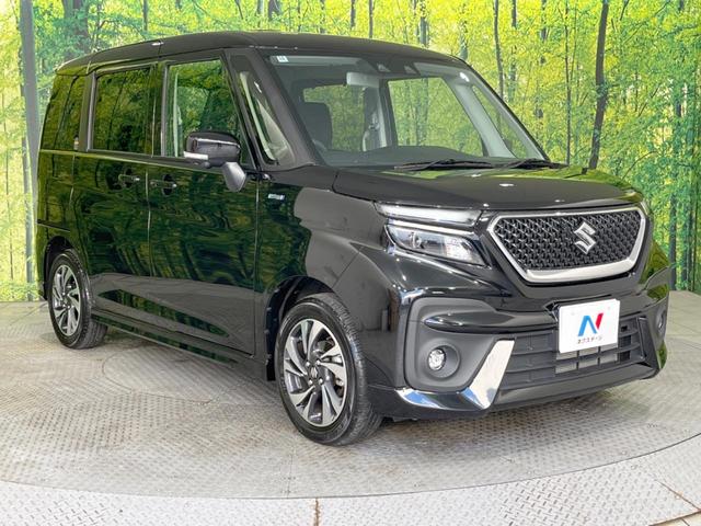 ソリオバンディット ハイブリッドMV 禁煙車 メーカー純正9型ナビ 全周囲カメラ 両側電動スライドドア セーフティサポート アダプティブクルーズ Bluetooth フルセグ シートヒーター LEDヘッドライト 純正15インチAW HUD(16枚目)