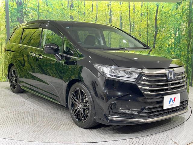 オデッセイハイブリッド e:HEVアブソルート・EX 後席モニター 純正10型ナビ 全周囲カメラ 両側電動スライドドア 100V電源 ホンダセンシング BSM 禁煙車 電動リアゲート ハーフレザーシート シートヒーター パワーシート 前後ドラレコ(17枚目)