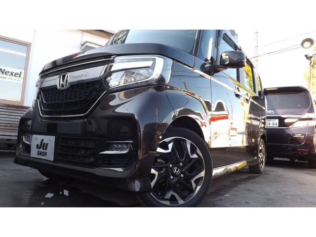 N-BOXカスタム G・EXターボホンダセンシング ナビ地D/Bluetooth/USB/バックカメラ/Hセンシング/両側自動ドア/LEDライト/Hレザー/スーパースライドシート/スマートキー/デジタルインナーミラー/シーケンシャル/オートミラー/禁煙(3枚目)