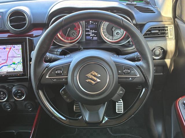 スイフトスポーツ ベースグレード　ワンオーナー　禁煙車　純正メモリナビ　全周囲カメラ　フルセグＴＶ　ＥＴＣ　前後ドラレコ　レーダークルーズ　ブラインドスポット　コーナーセンサー　シートヒーター　純正１７インチＡＷ　スマートキー２個（19枚目）