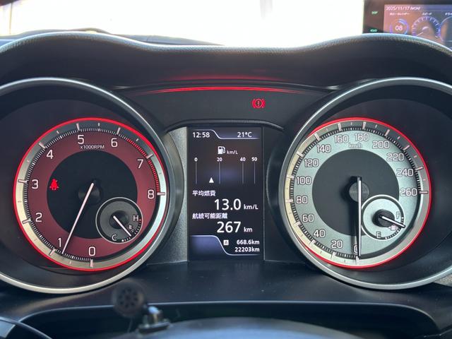 スイフトスポーツ ベースグレード　ワンオーナー　禁煙車　純正メモリナビ　全周囲カメラ　フルセグＴＶ　ＥＴＣ　前後ドラレコ　レーダークルーズ　ブラインドスポット　コーナーセンサー　シートヒーター　純正１７インチＡＷ　スマートキー２個（20枚目）