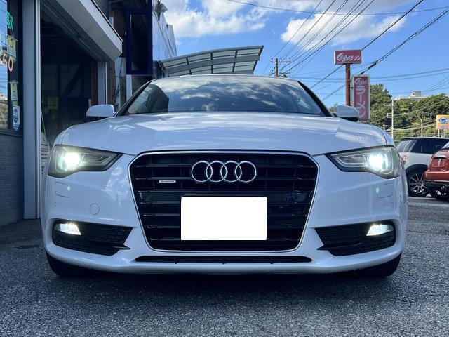 Ａ５ ２．０ＴＦＳＩクワトロ　４ＷＤ　黒レザーシート　パワーシート　バックカメラ　ナビ　テレビ　バックカメラ　クリアランスソナー　アイドリングストップ　１８インチＡＷ　純正フロアマット　クルーズコントロール　記録簿　二年車検付き（9枚目）