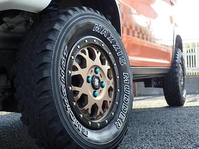ハスラー Gターボ リフトアップ 前後ショートバンパー ハイスタイルマフラー エクストリームジェイAW マッドテレーンタイヤ AppleCarPlay Bluetooth ルーフBOX 車検整備付 1年保証(5枚目)