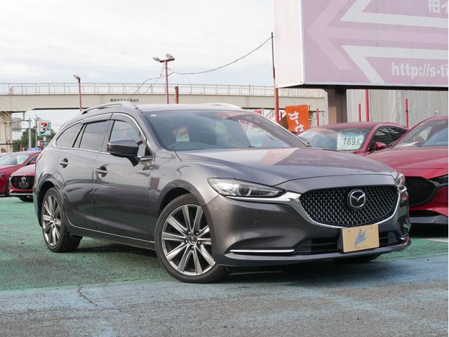 アテンザワゴン ２５Ｓ　Ｌパッケージ　ワンオーナー（自社名変済）／３６０度ビュー／茶革／ＢＯＳＥ／衝突軽減／追従クルコン／誤発進抑制／ＬＫＡＳ／ＢＳＭ／アダプティブＬＥＤヘッド／シートヒーター／Ｐシート・運転席メモリー付／マツコネ／ＥＴＣ（3枚目）