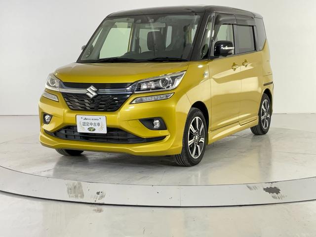 ソリオバンディット ハイブリッドＳＶ　全方位モニター／両側パワスラ／ツートンルーフ／セーフティサポート（ＤＣＢＳ／誤発進抑制／車線逸脱警報／アダプティブクルコン／ＬＥＤヘッド・フォグ／シートヒーター／純正８型ナビ／Ｂｌｕｅｔｏｏｔｈ／（2枚目）