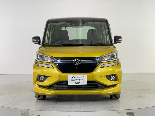 ソリオバンディット ハイブリッドＳＶ　全方位モニター／両側パワスラ／ツートンルーフ／セーフティサポート（ＤＣＢＳ／誤発進抑制／車線逸脱警報／アダプティブクルコン／ＬＥＤヘッド・フォグ／シートヒーター／純正８型ナビ／Ｂｌｕｅｔｏｏｔｈ／（3枚目）