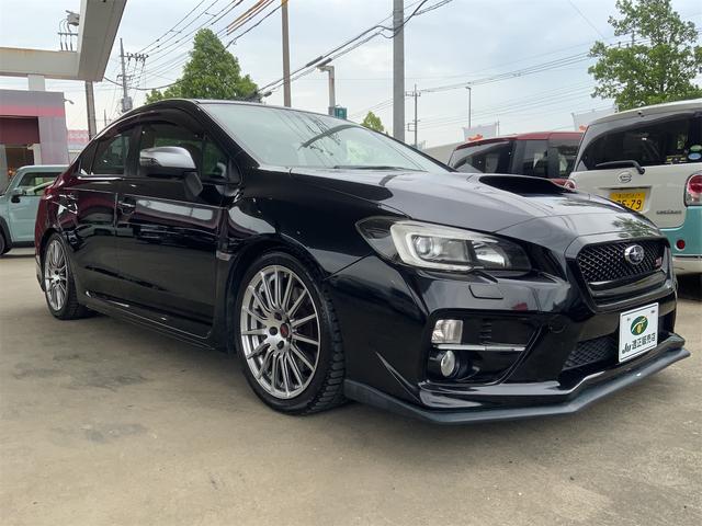 ＷＲＸ ＳＴＩ ＳＴＩ　ターボ　６ＭＴ　フルエアロ　ｂｒｅｍｂｏ製キャリパー　ＨＫＳ車高調　革アルカンターラコンビシート　Ｂｌｕｅｔｏｏｔｈ　フォグランプ　カーボン調インパネ　レッドステッチ革巻きステア　ＥＴＣ（9枚目）