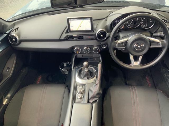 ロードスター Sスペシャルパッケージ 6MT マツコネ LEDヘッド スマートキー レインセンサーワイパー i-ELOOP 革巻きステアリング ステアリングスイッチ トルセンLSD Bluetooth ETC 16インチガンメタAW(15枚目)