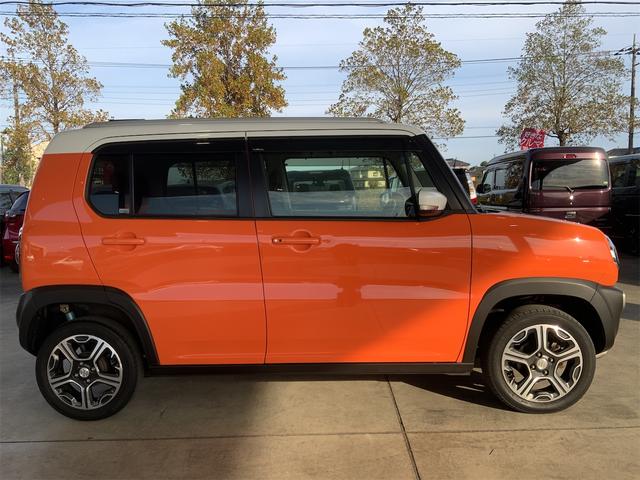 ハスラー Ｘターボ　ルーフレール　ドラレコ　ナビ　バックカメラ　ＥＴＣ　ツートンホワイトルーフ　ＨＩＤヘッド　スマートキー　プッシュスタート　レーダーブレーキ　４ＷＤ　ターボ　誤発進抑制　ワンセグＴＶ　シートヒーター（4枚目）