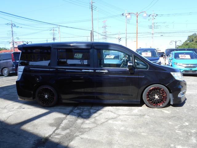 ステップワゴンスパーダ Z TEIN車高調キット 社外18インチアルミ 社外マフラー インターHDDナビ フリップダウンモニター バックカメラ 両側パワースライドドア ETC HIDヘッドライト スマートキー パドルシフト(39枚目)