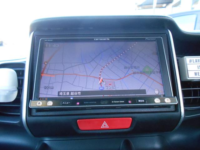 Ｎ－ＢＯＸ Ｇ　ＳＳパッケージ　カロッツェリアメモリーナビ　バックカメラ　ＥＴＣ　両側パワースライドドア　ステアリングリモコン　ブラックインテリア　純正１４インチアルミ　アイドリングストップ　横滑り防止装置（3枚目）