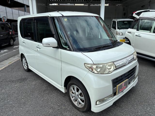 タント カスタムＸリミテッド　ワンオーナー　禁煙車　社外ＳＤナビ　フルセグ　スマートキー　片側電動スライドドア　ＨＩＤヘッドライト　フォグランプ　プライバシーガラス　純正１４インチアルミホイール　車両ナビ取扱説明書　スペアキー（5枚目）