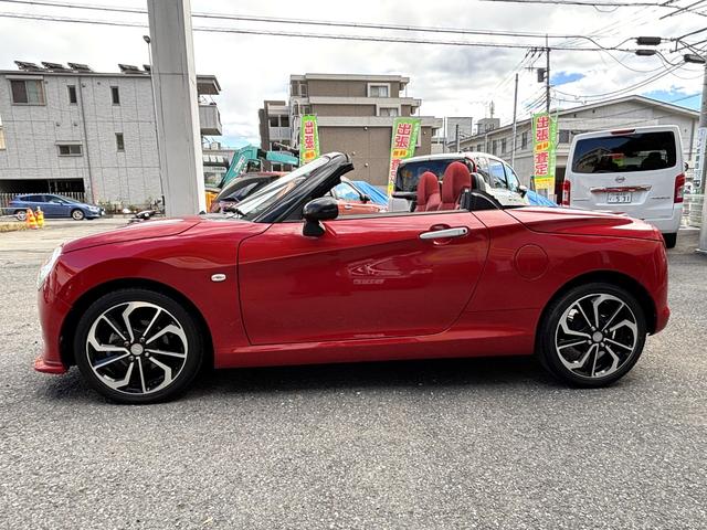 コペン セロ 純正SDナビ+フルセグTV+バックカメラ LEDヘッドライト フォグランプ 純正16AW レッドインテリアパック ステアリングスイッチ 前席シートヒーター 電動オープン スペアキー有 プッシュスタート(10枚目)