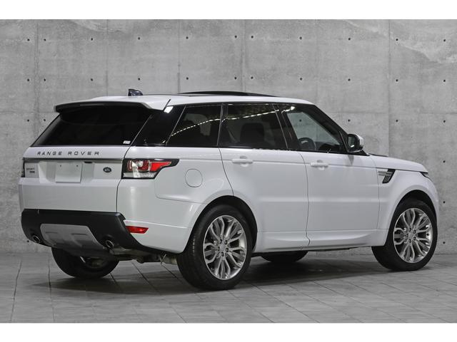 レンジローバースポーツ ＨＳＥ　パノラマＳＲ　エスプレッソレザー　７人乗り　シートヒーター　ウッドトリム　デジタルメーター　ボディカラー／ユーロンホワイトＭ　ナビ　サラウンドカメラ　ＯＰ２１インチＡＷ　エアサス　車検Ｒ８．１１迄（2枚目）